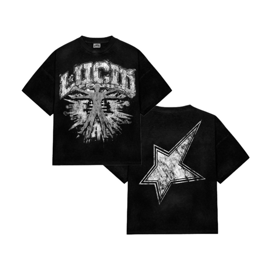 "TO SHINE" Star Tee BLACK